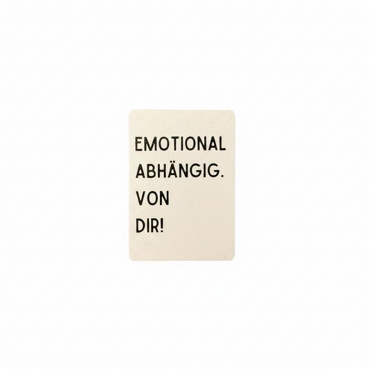 PLA-Karte „Emotional Abhängig. Von dir!“ | 3D-gedruckte Liebeskarte
