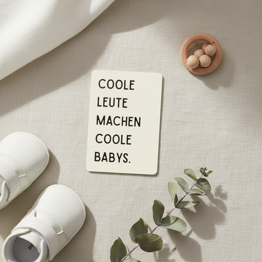 Geschenkkarte "Coole Leute machen Coole Babys", PLA, mit Wunschtext möglich