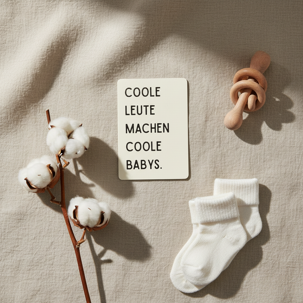 Geschenkkarte "Coole Leute machen Coole Babys", PLA, mit Wunschtext möglich
