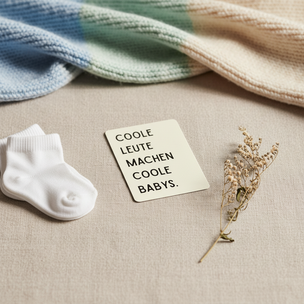 Geschenkkarte "Coole Leute machen Coole Babys", PLA, mit Wunschtext möglich