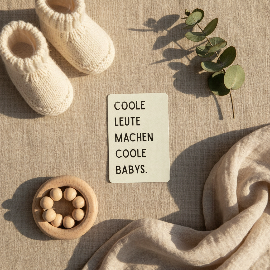 Geschenkkarte "Coole Leute machen Coole Babys", PLA, mit Wunschtext möglich