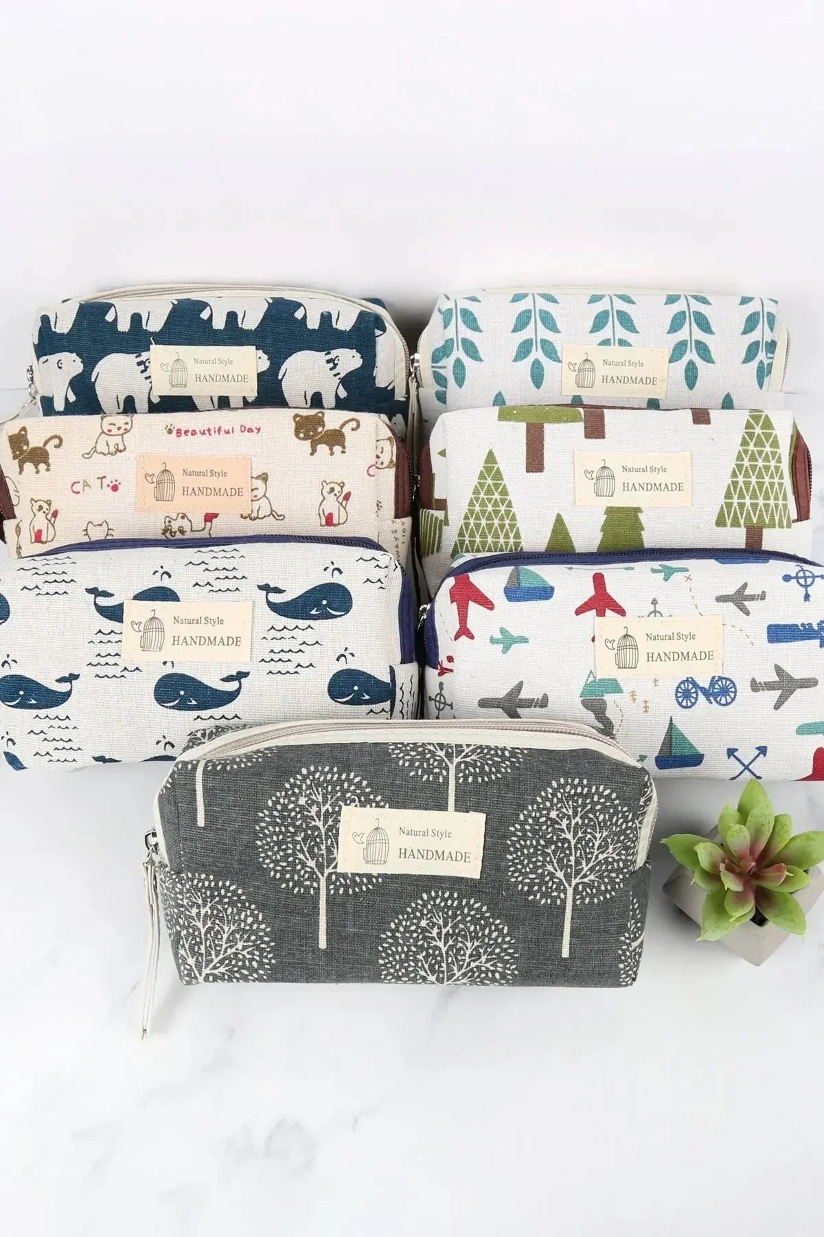Kosmetiktasche mit versch. Prints