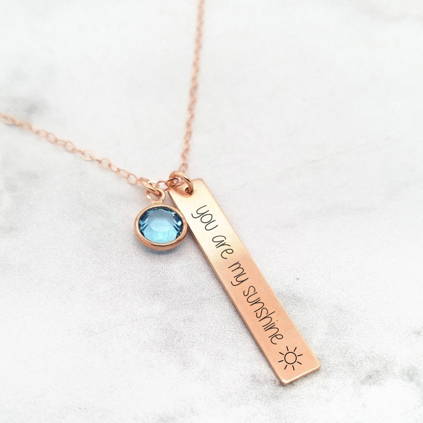 Halskette "You Are My Sunshine", vergoldet oder Silber