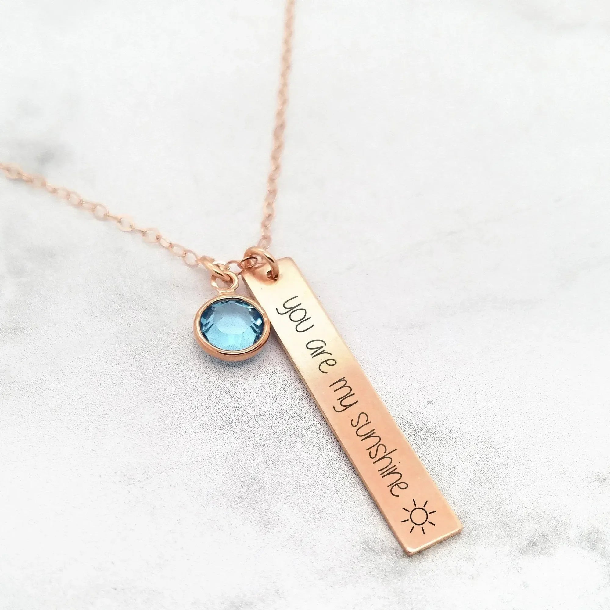 Halskette "You Are My Sunshine", vergoldet oder Silber