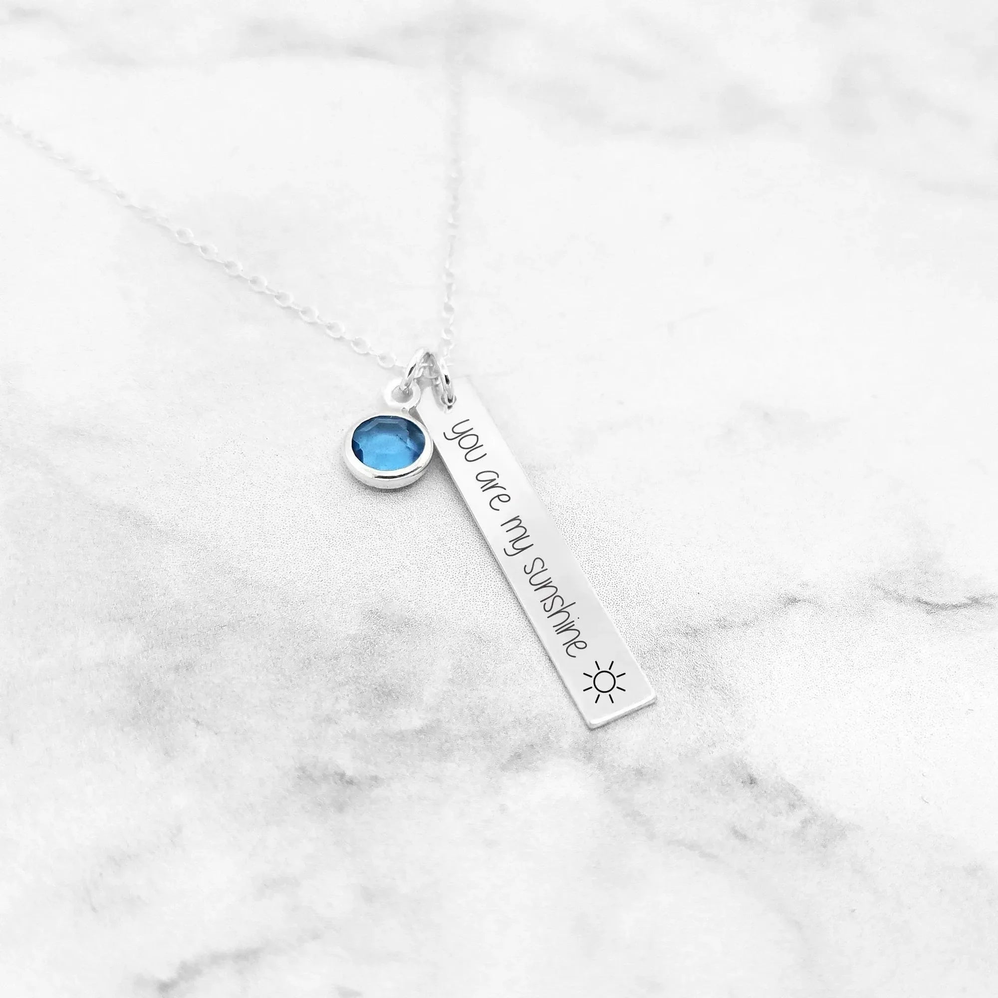 Halskette "You Are My Sunshine", vergoldet oder Silber