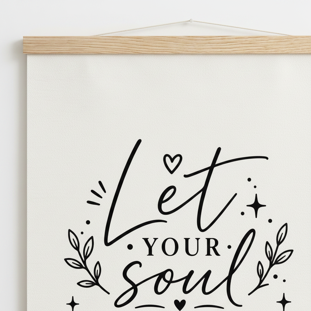 Boho Motivations Poster mit Holzleiste | Lustige Sprüche Wandbild | Minimalistisches Wanddeko Geschenk | Dunkler Humor Wandkunst