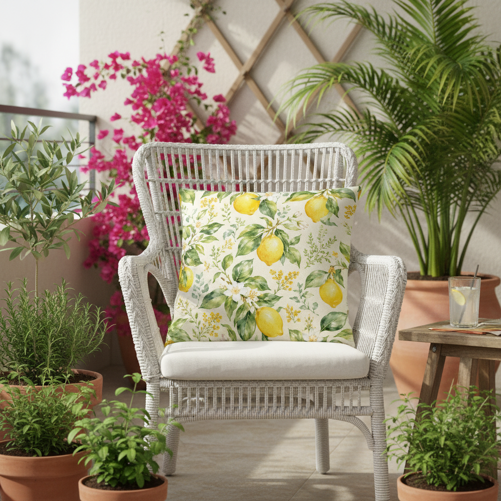 Sommermotiv Kissen | Sonnenblume | Deko-Kissen mit formstabiler Füllung