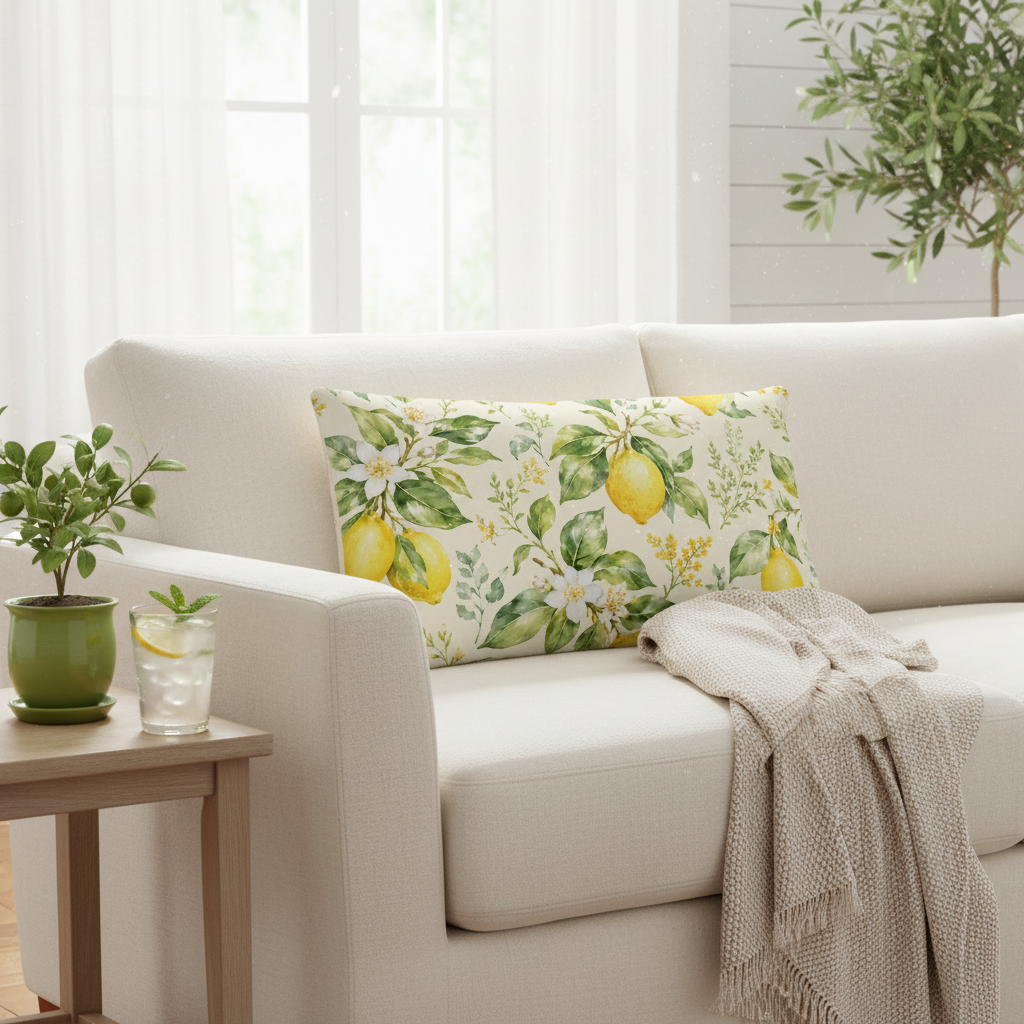 Sommermotiv Kissen | Sonnenblume | Deko-Kissen mit formstabiler Füllung