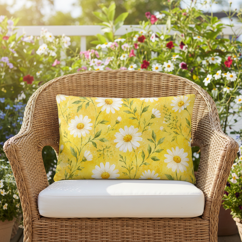 Sommermotiv Kissen | Sonnenblume | Deko-Kissen mit formstabiler Füllung