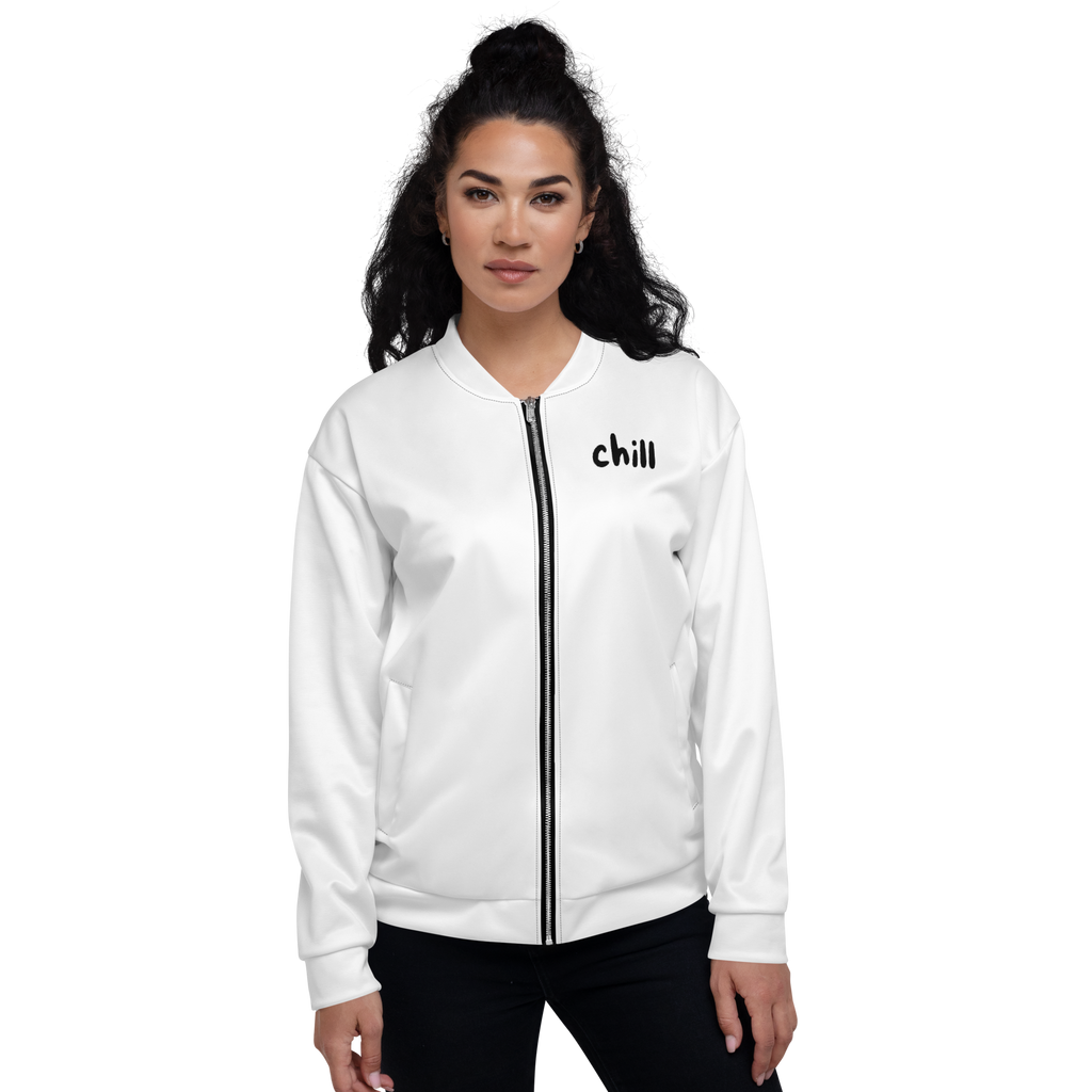 "Chill" Fleecejacke - Dein Statement für Freizeit & Outdoor - Weiß - flyliving