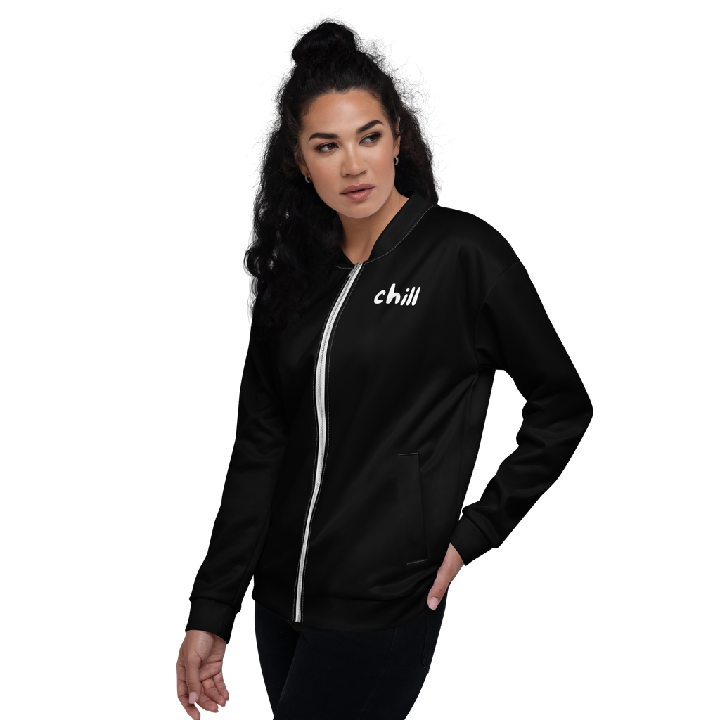 "Chill" Fleecejacke - Dein Statement für Freizeit & Outdoor - Schwarz - flyliving