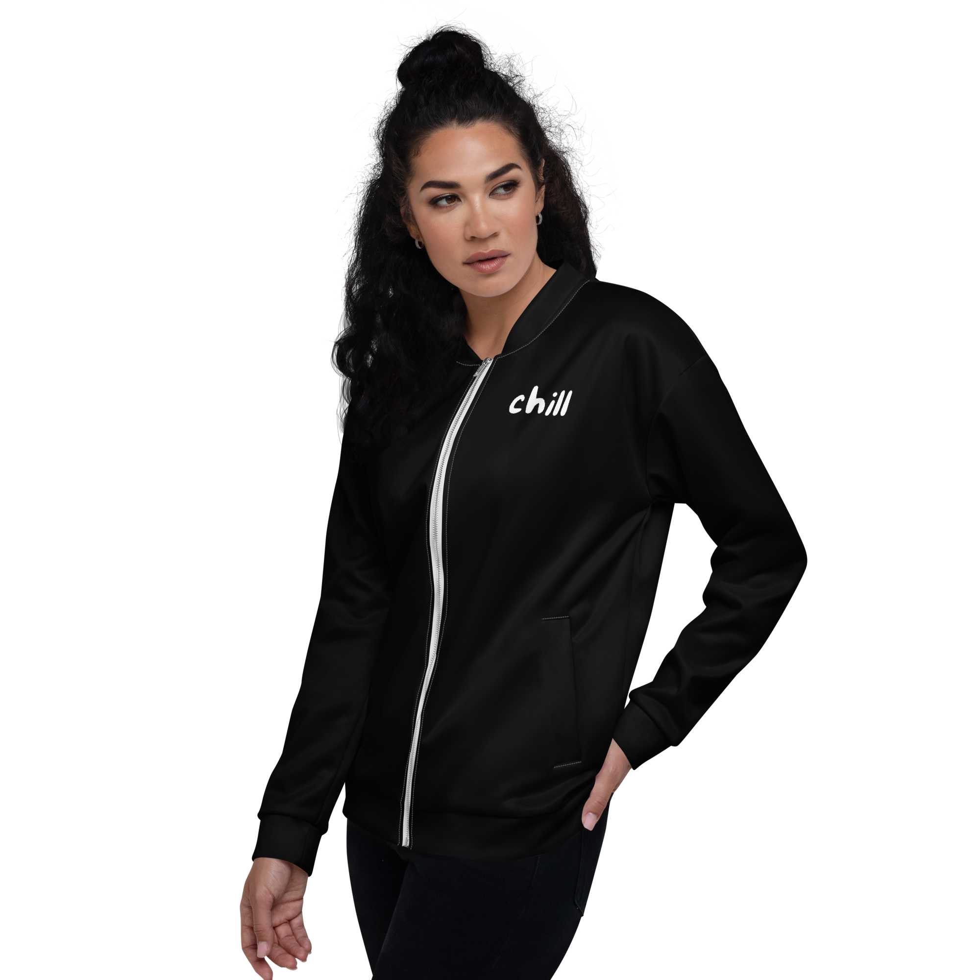 "Chill" Fleecejacke - Dein Statement für Freizeit & Outdoor - Schwarz - flyliving