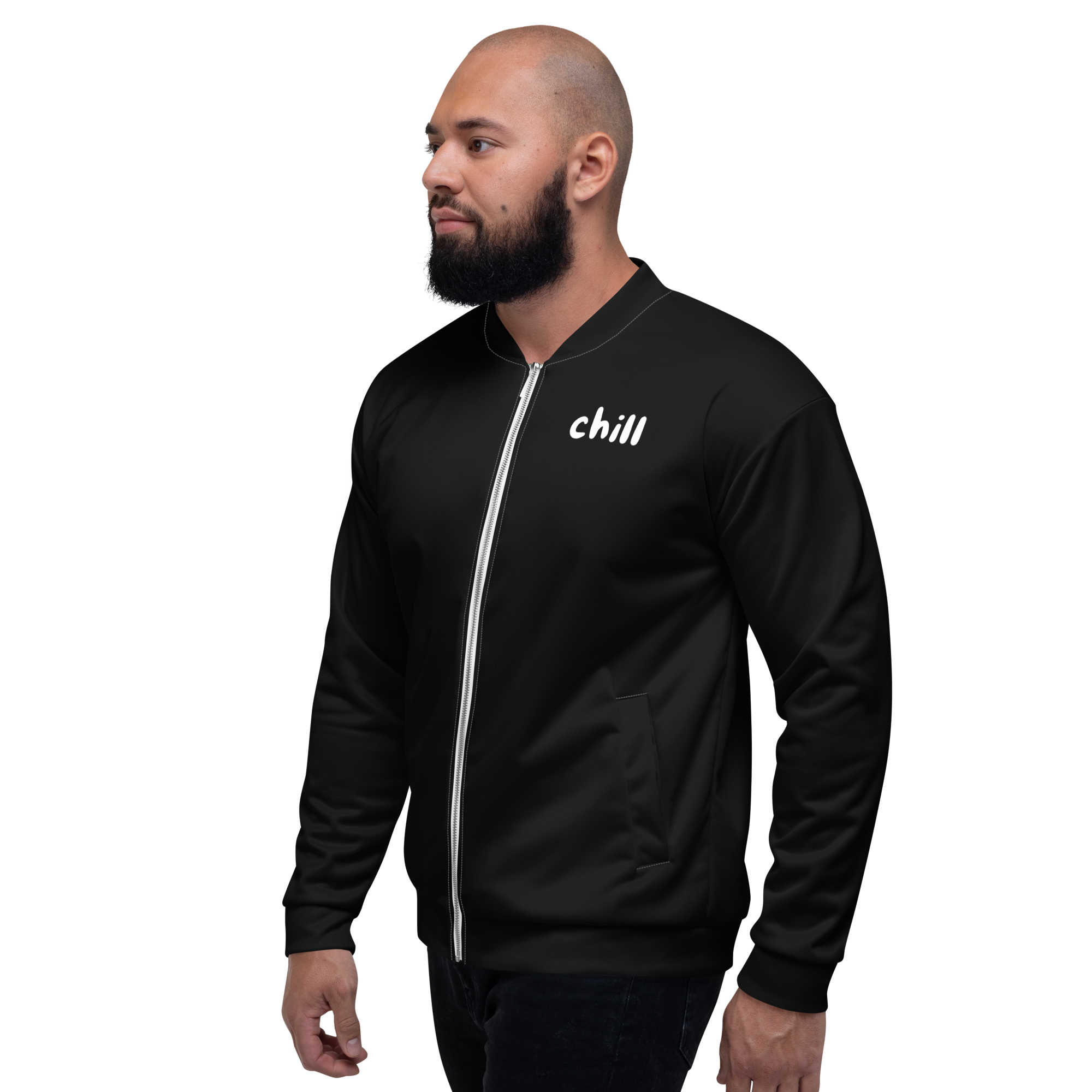 "Chill" Fleecejacke - Dein Statement für Freizeit & Outdoor - Schwarz - flyliving