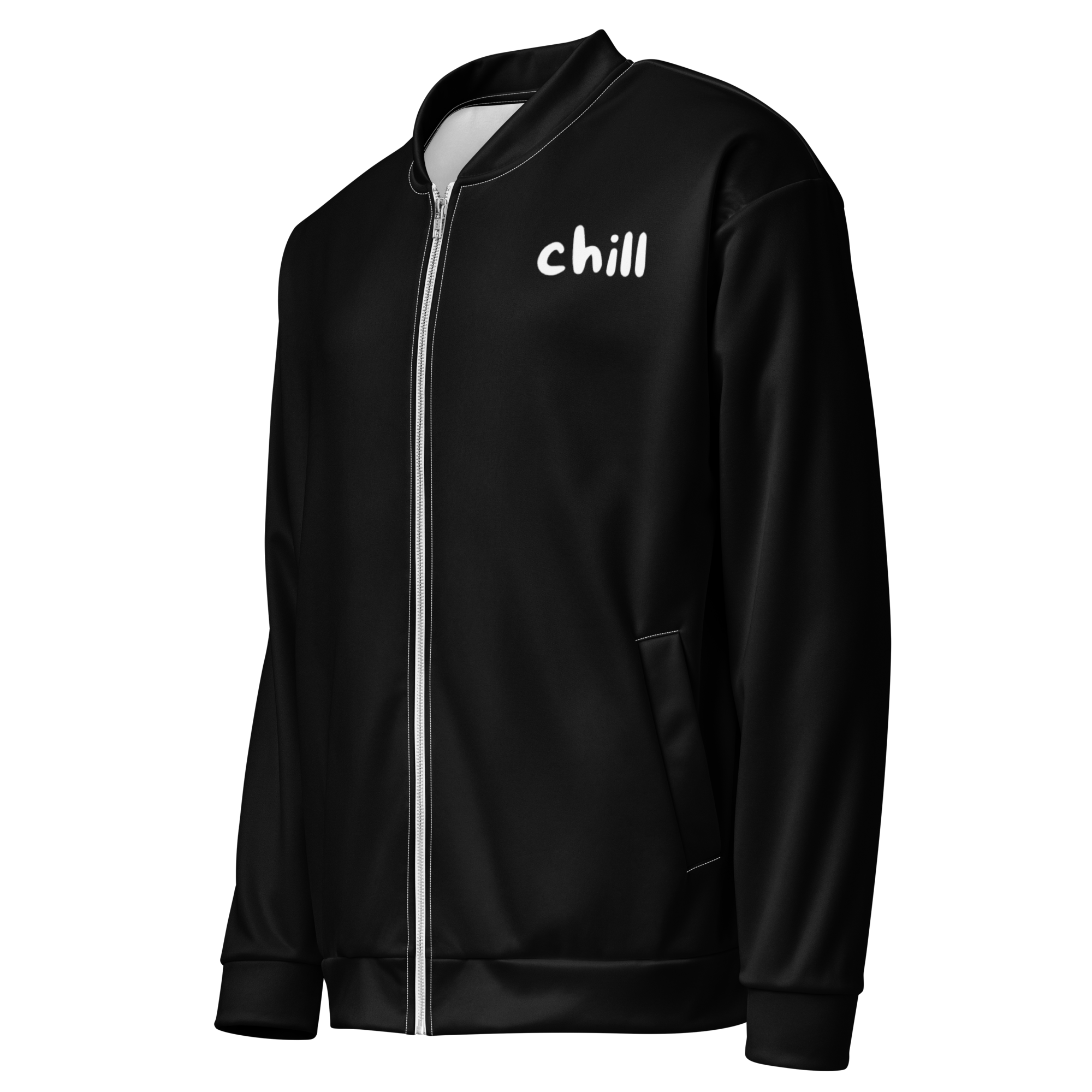 "Chill" Fleecejacke - Dein Statement für Freizeit & Outdoor - Schwarz - flyliving
