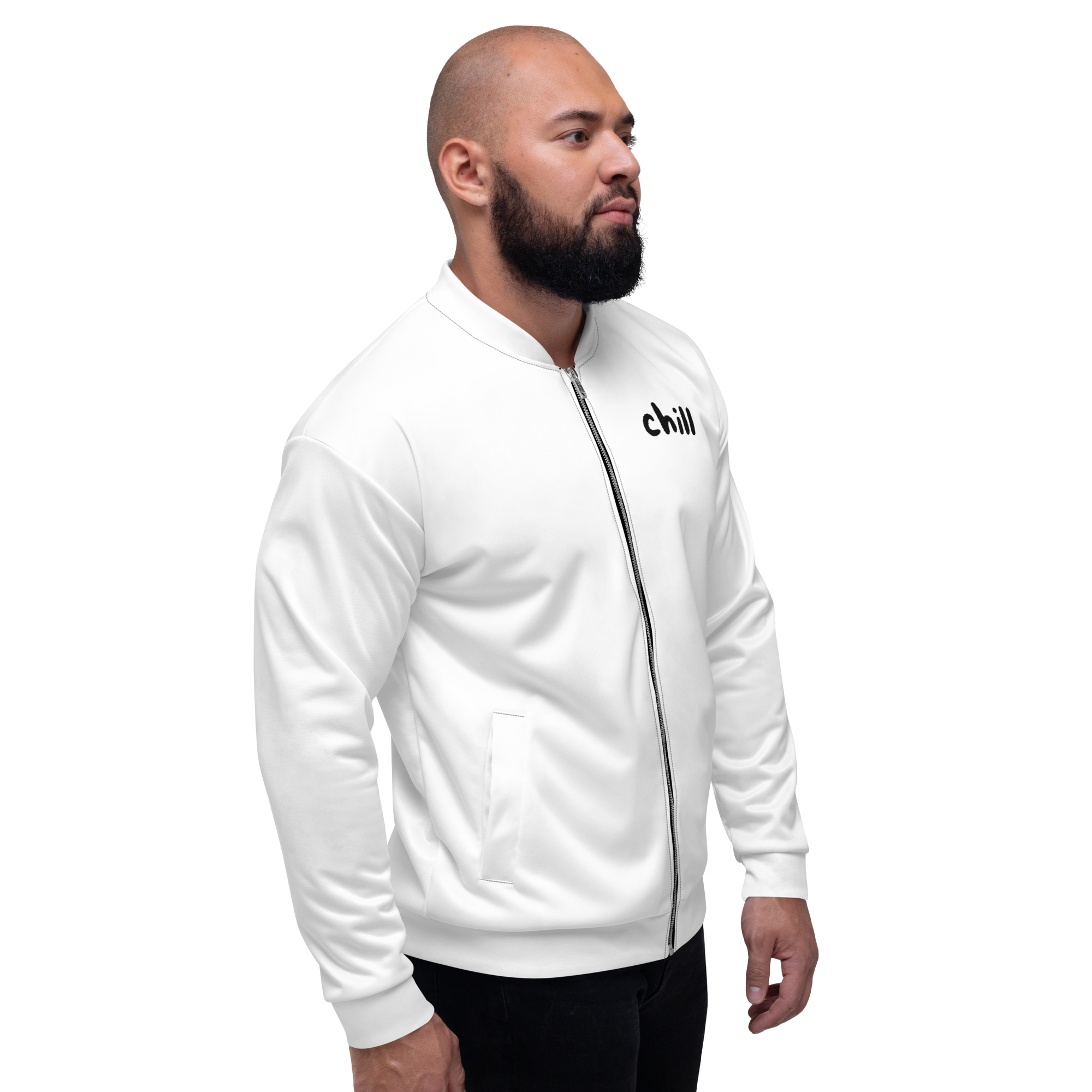"Chill" Fleecejacke - Dein Statement für Freizeit & Outdoor - Weiß - flyliving