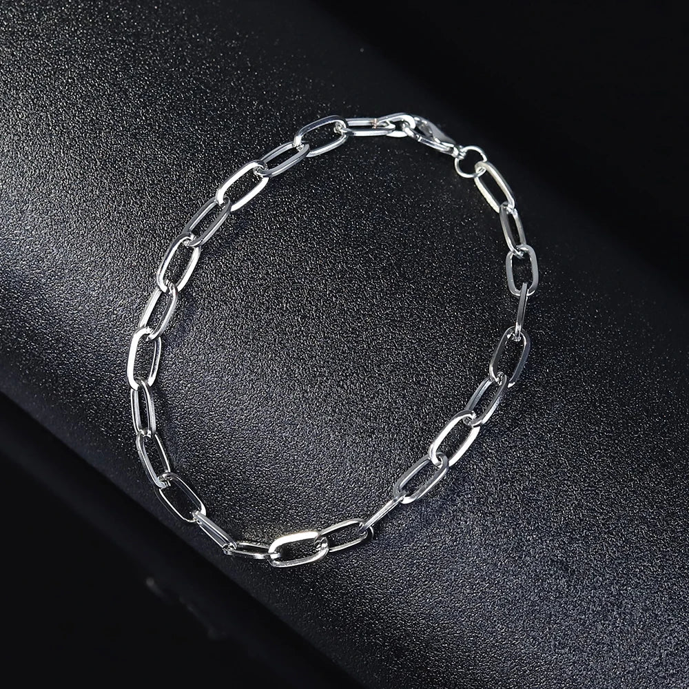 Armband "Luise", Gliederkette, silber, unisex - Armband - flyliving