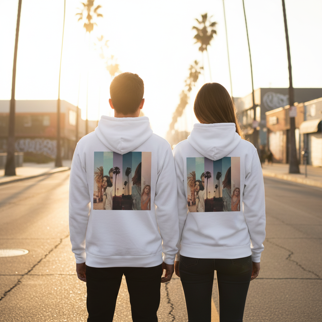 Premium LA Vibes Zip-Up Hoodie – Stylisher Hoodie mit Kapuze & Reißverschluss