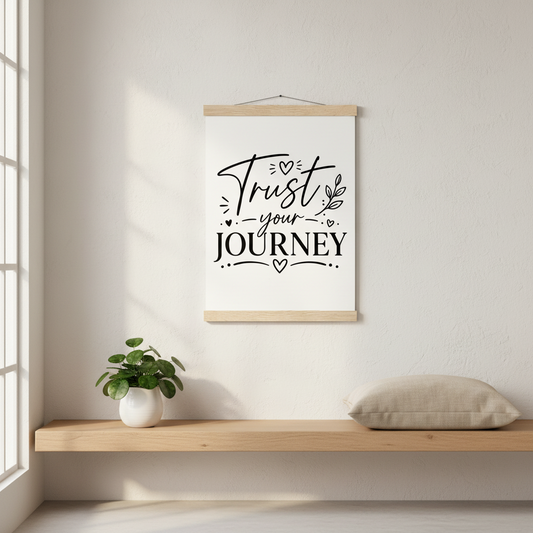 Boho Motivations Poster mit Holzleiste | Lustige Sprüche Wandbild | Minimalistisches Wanddeko Geschenk | Dunkler Humor Wandkunst