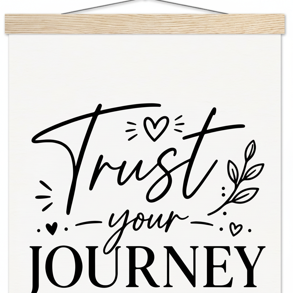 Boho Motivations Poster mit Holzleiste | Lustige Sprüche Wandbild | Minimalistisches Wanddeko Geschenk | Dunkler Humor Wandkunst