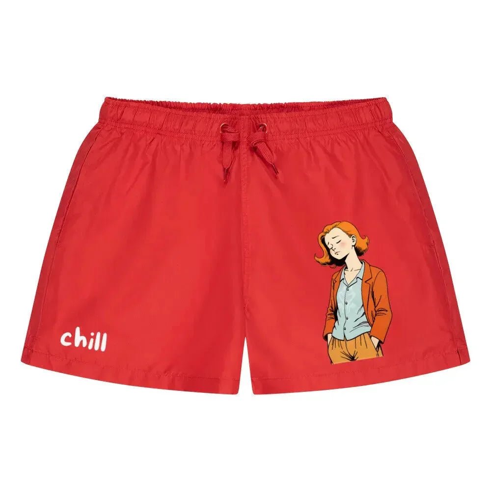 Badehose "chill", verschiedene Ausführungen - Rot - flyliving