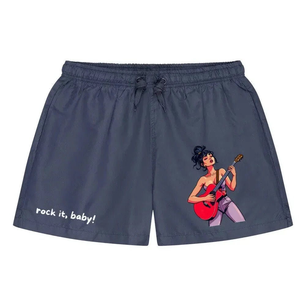 Badehose "rock it, baby!", verschiedene Ausführungen - Marineblau - flyliving
