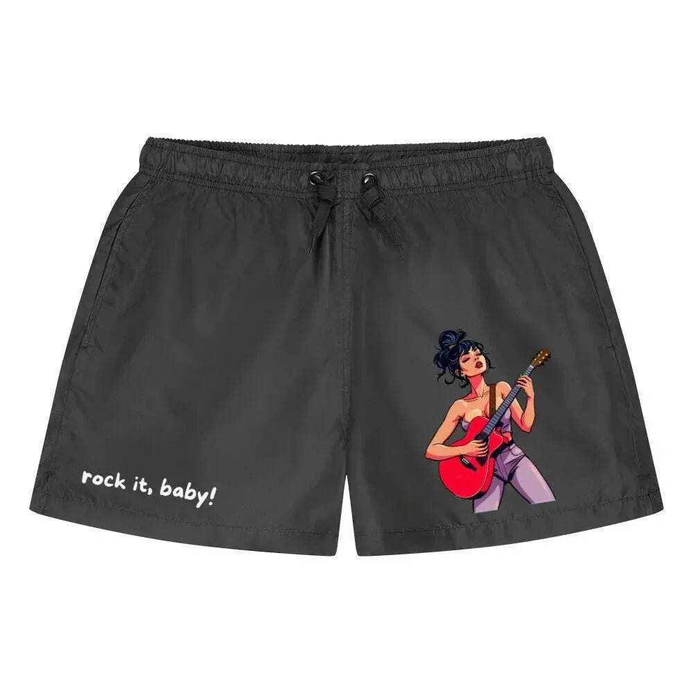 Badehose "rock it, baby!", verschiedene Ausführungen - Schwarz - flyliving