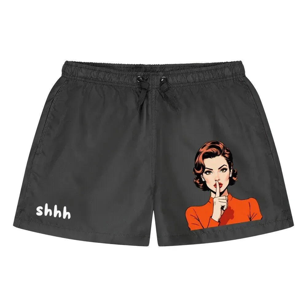 Badehose "shhh", verschiedene Farben - Schwarz - flyliving