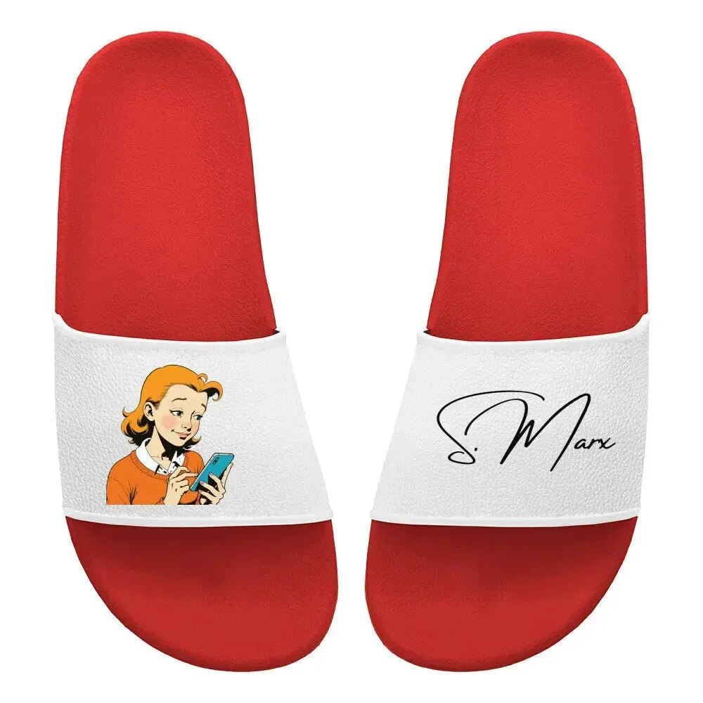 Badelatschen "be social", verschiedene Farben - Slippers - flyliving