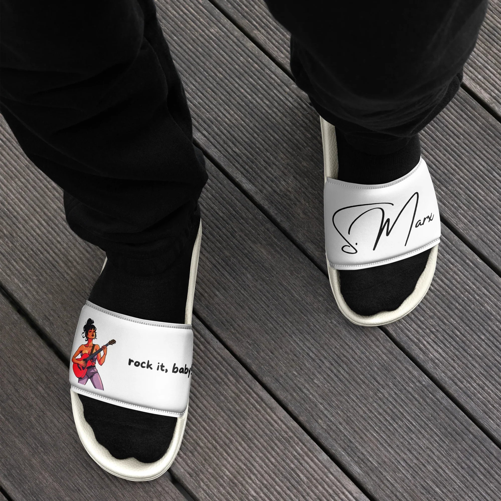 Badelatschen "rock it, baby!" für Männer - Slippers - flyliving