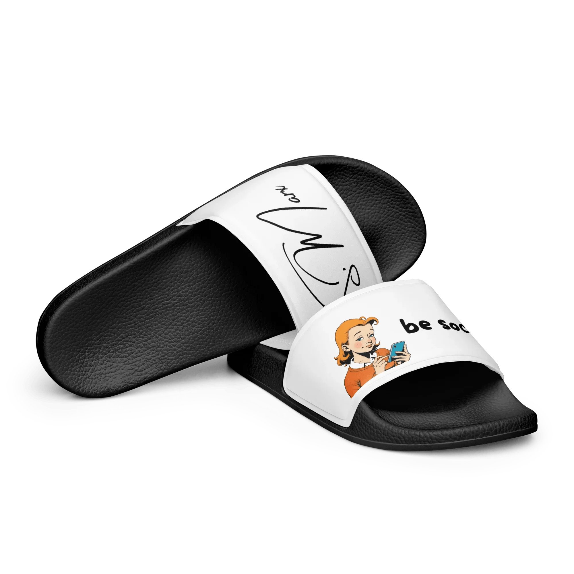 Badeschlappen "be social" für Frauen - Slippers - flyliving