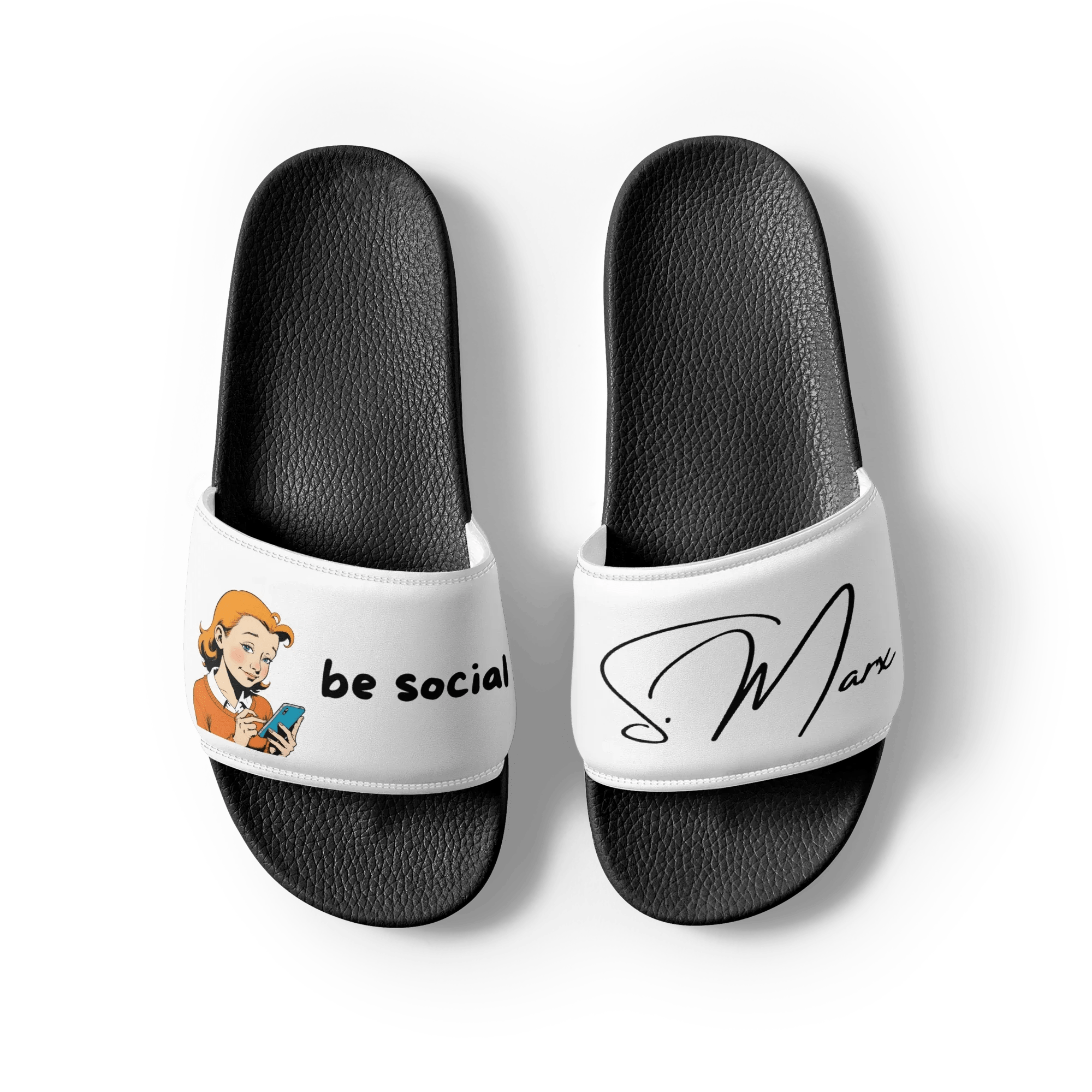 Badeschlappen "be social" für Frauen - Slippers - flyliving