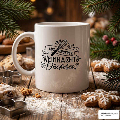 Tasse Banner-Serie in der Weihnachtsbäckerei mit Lebkuchen und Plätzchen – flyliving