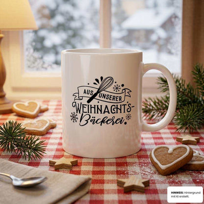 Tasse Banner-Serie beim Weihnachtsfrühstück mit Lebkuchenherzen – flyliving