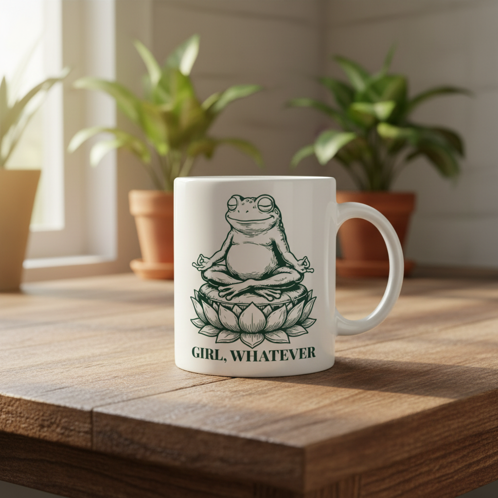 Lustige Frosch Tasse mit Spruch - Keramikbecher mit Froschmotiven - Kaffeetasse für Büro & Zuhause - Geschenkidee für Frosch Liebhaber