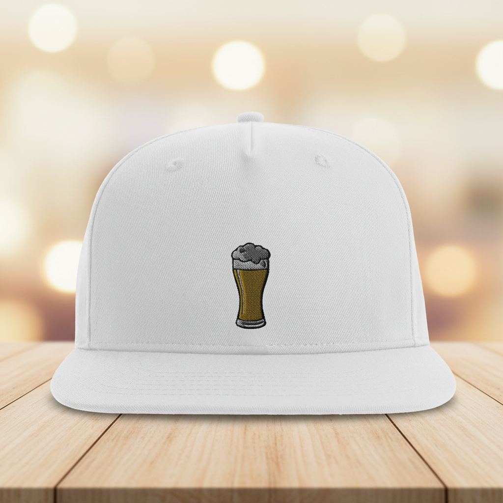 Cocktail Snapback Cap | Gestickte Symbole für Espresso Martini, Pina Colada, Bier & Wein