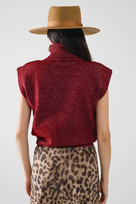 Pullunder mit Turtle-Neck, rot