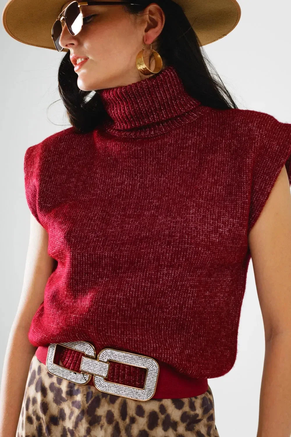 Pullunder mit Turtle-Neck, rot