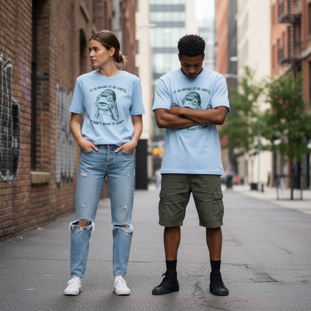 Sarkastisches Frosch T-Shirt – Gesellschaftskritisches Humor Design