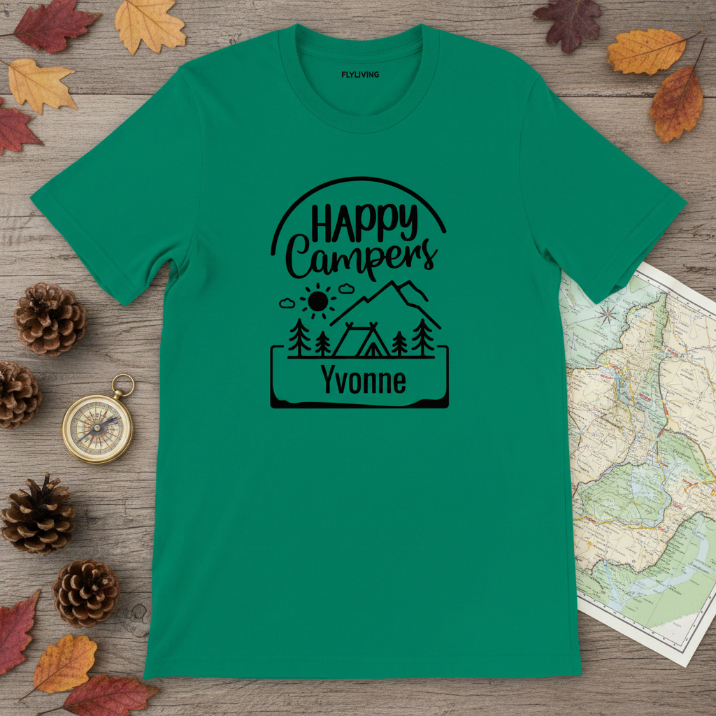 Personalisiertes Camping T-Shirt mit Familiennamen - Lustiges Camping Life Shirt - Geschenk für Camper - Custom Camping Abenteuer Shirt