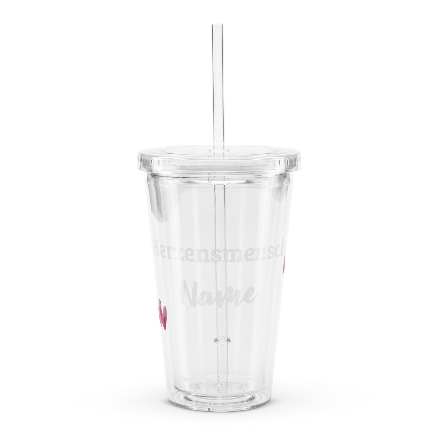 Isolierter Acrylbecher 590 ml | Transparent | Wiederverwendbar für kalte Drinks | personalisierbar