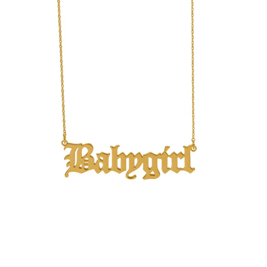 Halskette "BABYGIRL", vergoldet
