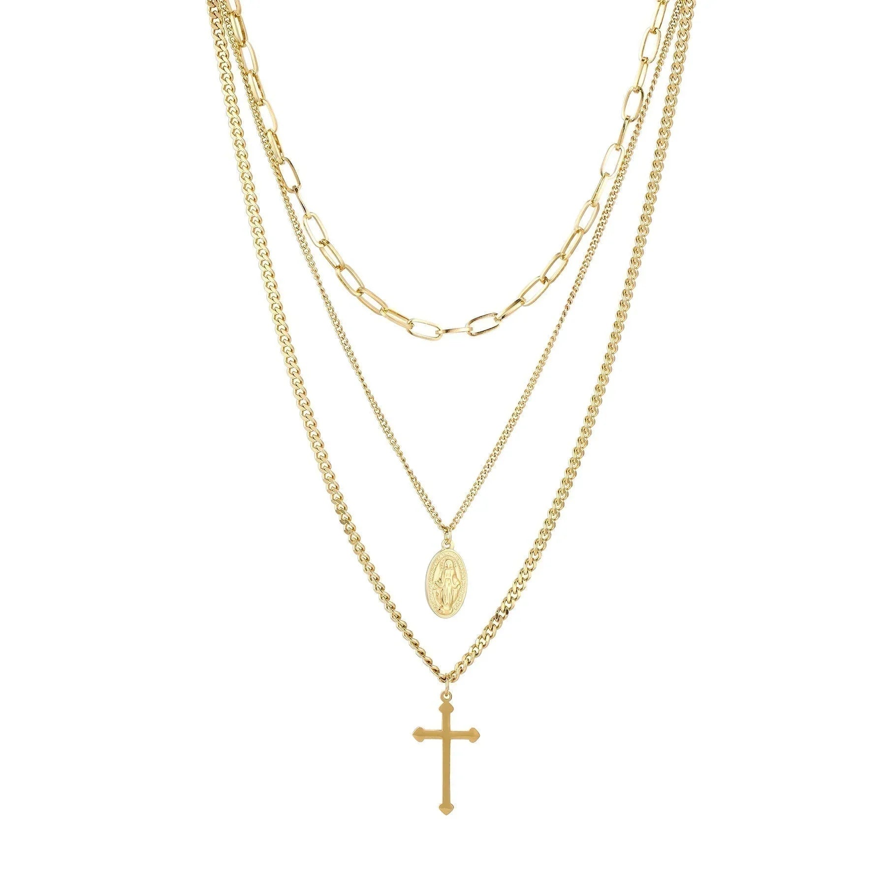 Halskette "Believe and Faith", vergoldet