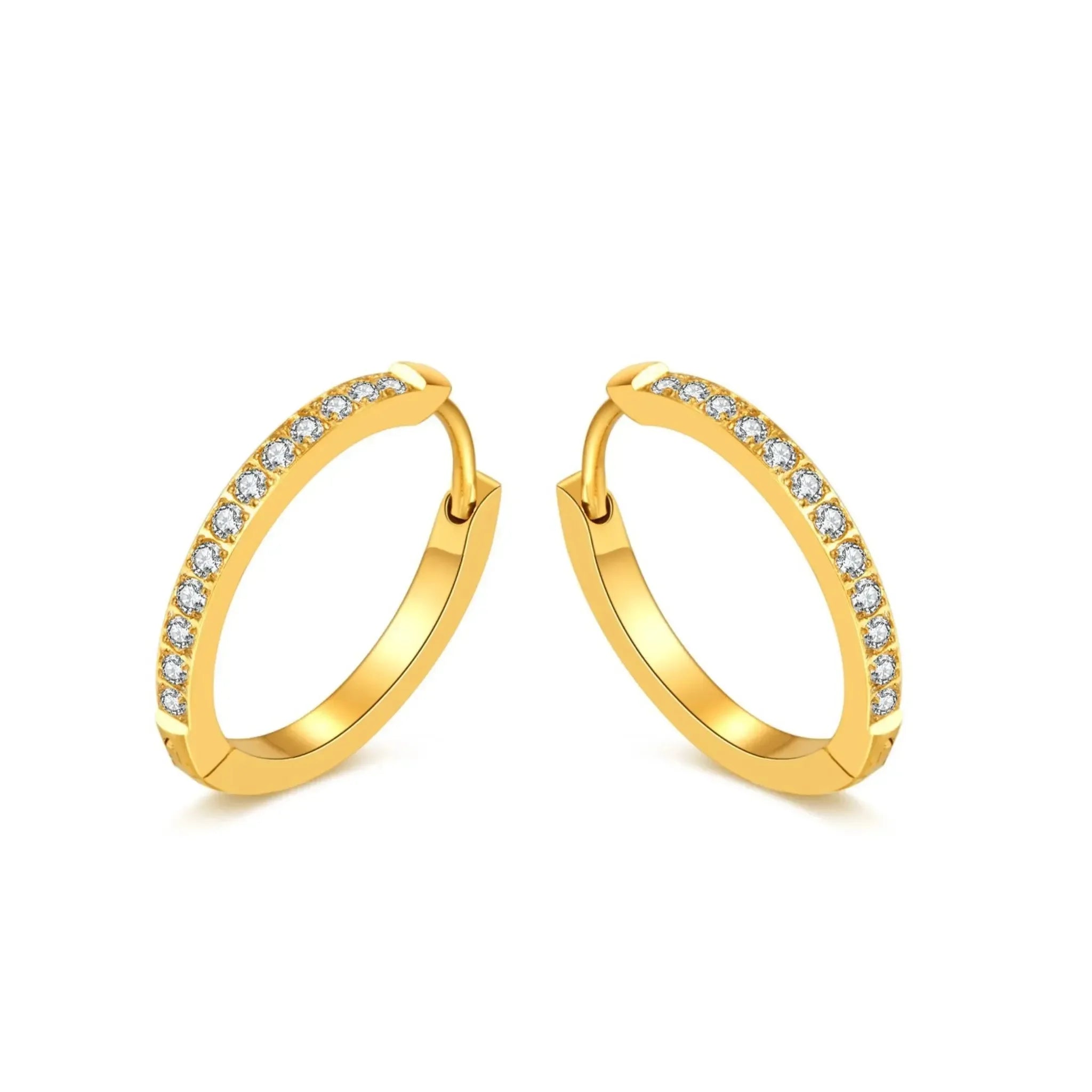 Ohrringe "Eternity Hoop", vergoldet