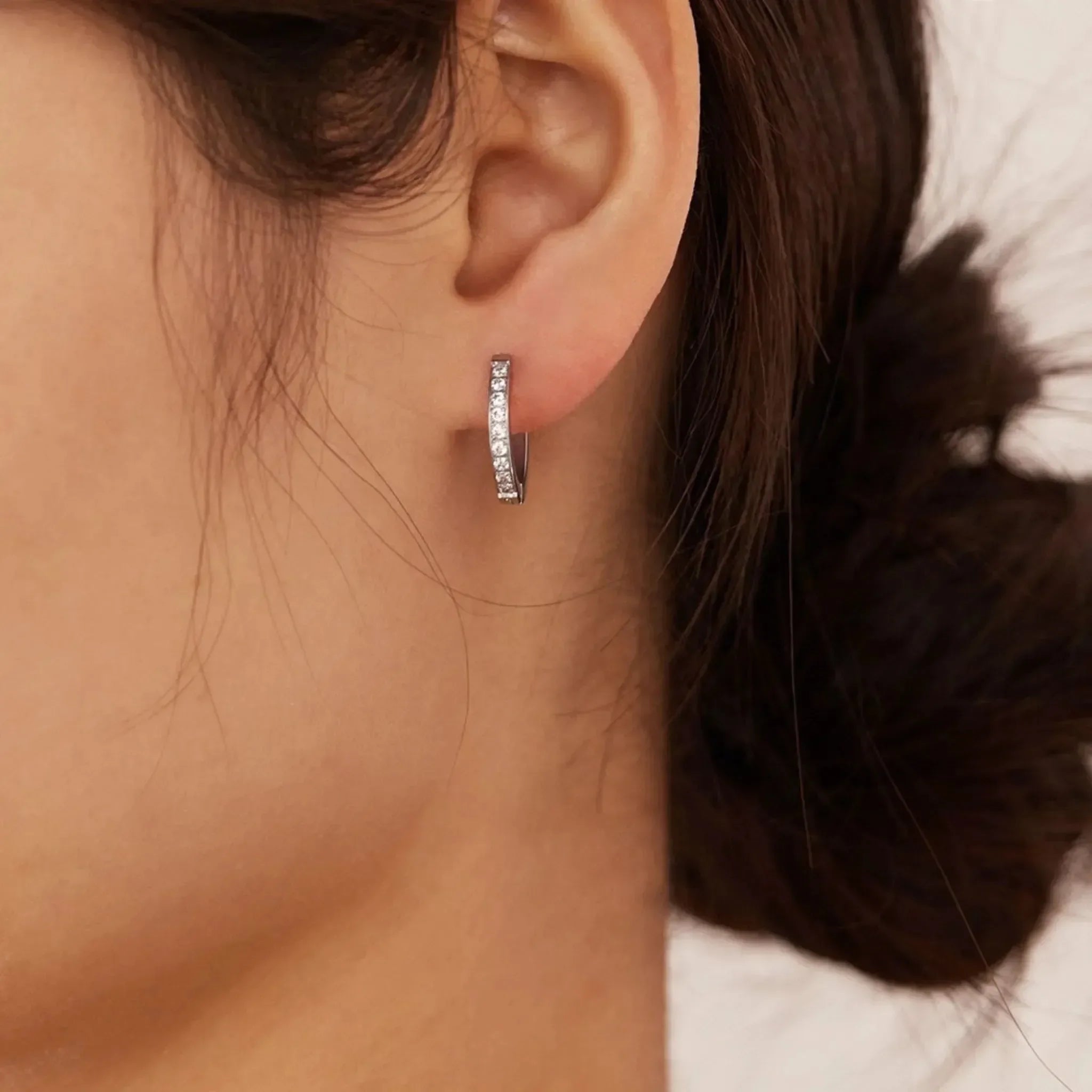 Ohrringe "Eternity Hoop", silber