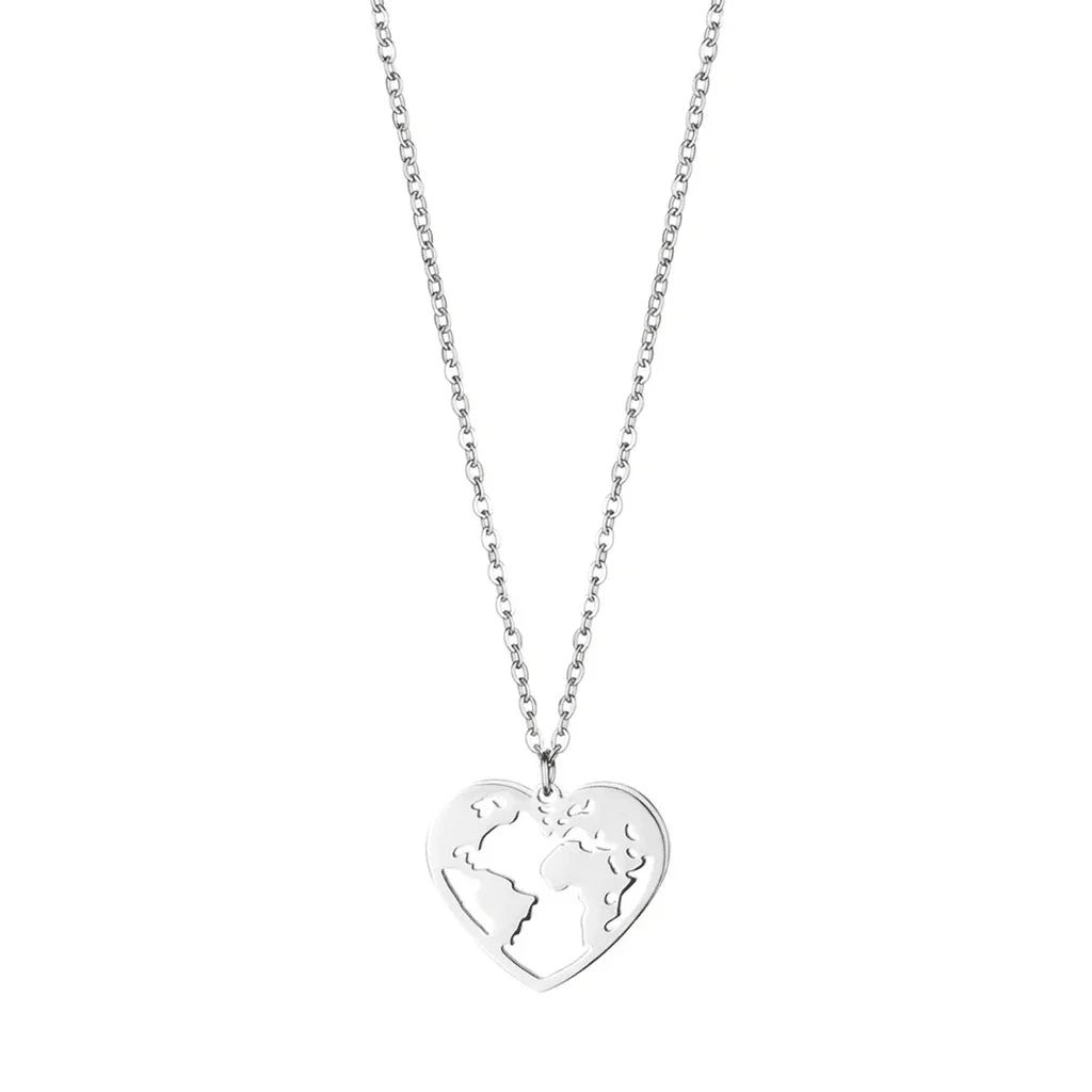 Halskette "Love the World", silber