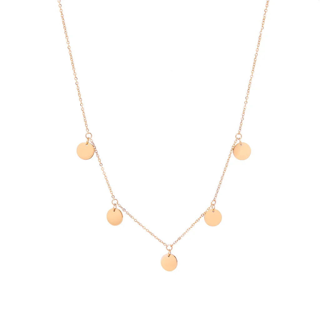 Halskette "Multi Coin", roségold
