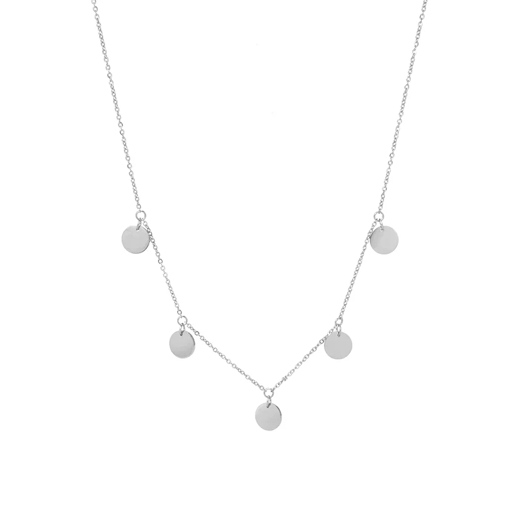 Halskette "Multi Coin", silber