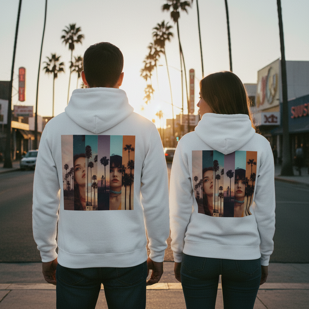 Premium LA Vibes Zip-Up Hoodie – Stylisher Hoodie mit Kapuze & Reißverschluss