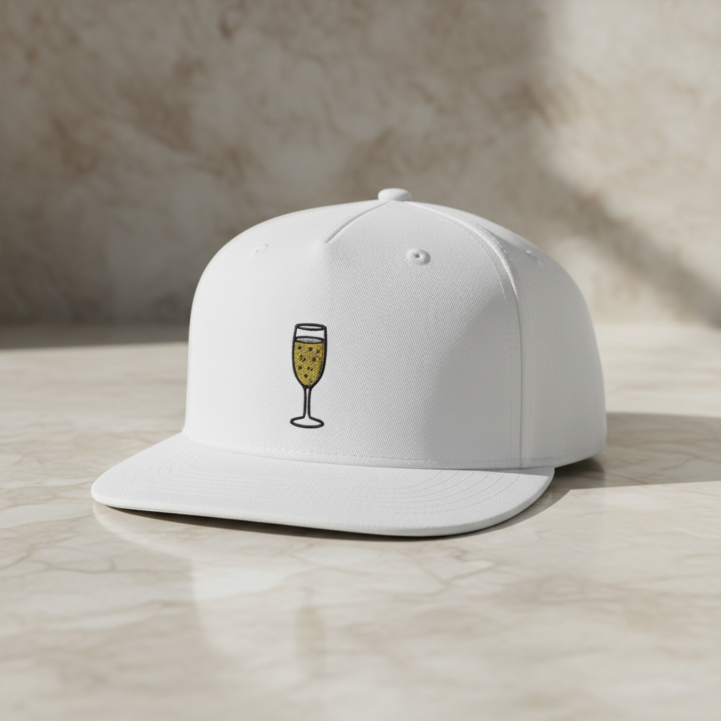 Cocktail Snapback Cap | Gestickte Symbole für Espresso Martini, Pina Colada, Bier & Wein