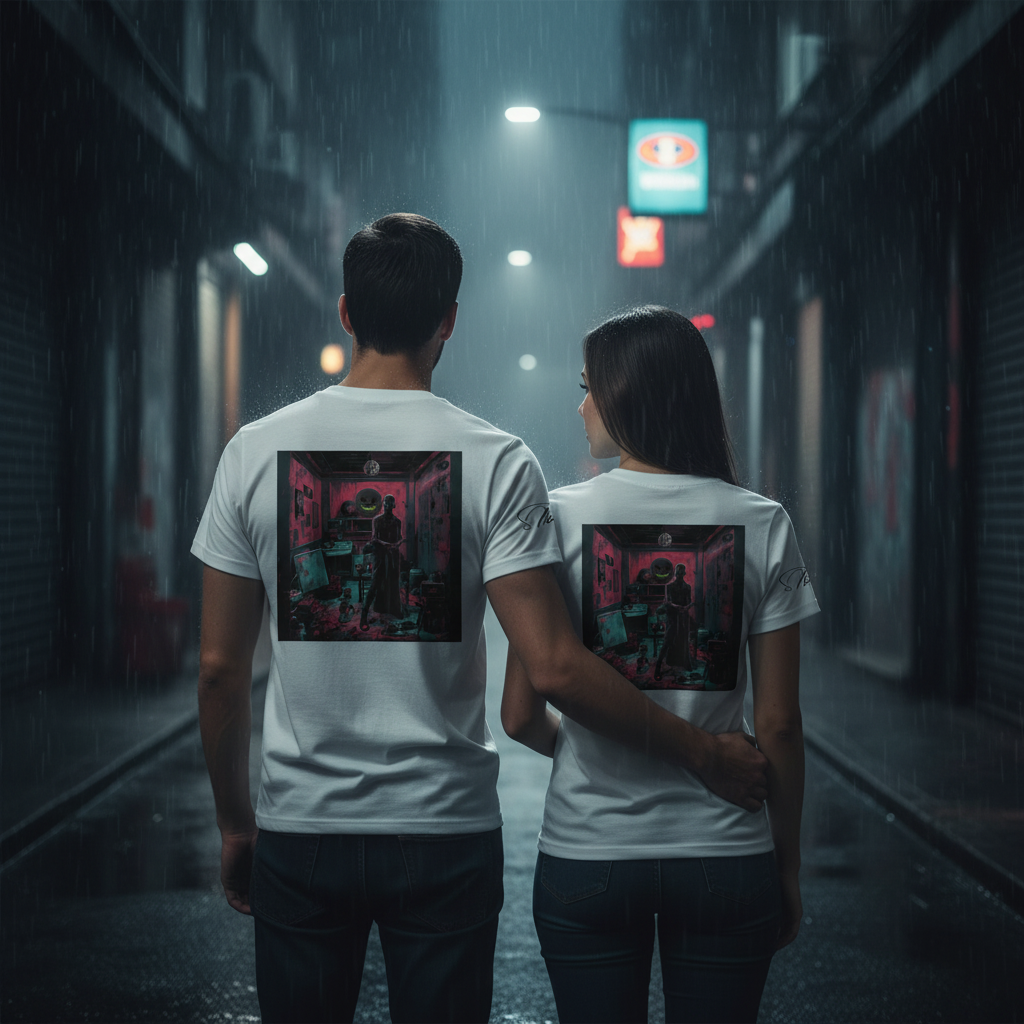 Unisex Bio-Baumwoll T-Shirt – Dunkles Künstler-Motiv für Individualisten